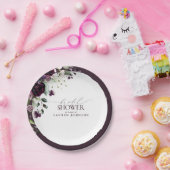 Elegant Plum Paarse Waterverf Vrijgezellenfeest Papieren Bordje (Feest)