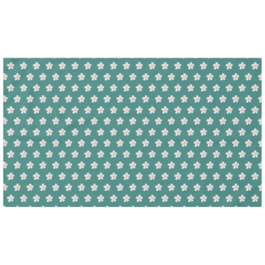 Elegant Plumeria Flowers op Blauwgroen tablet Tafelkleed (Voorkant (Horizontaal))