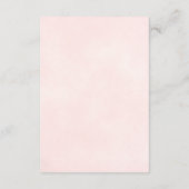 Elegant Plush Pink Rose Wedding Well Poem Informatiekaartje (Achterkant)