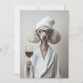 Elegant poedel spa moment kaart (Voorkant)