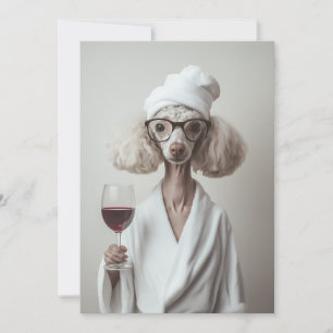 Elegant poedel spa moment kaart