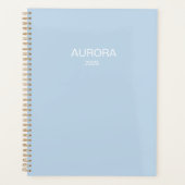 Elegant poeder blauw gepersonaliseerde naam - planner (Voorkant)