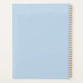 Elegant poeder blauw gepersonaliseerde naam - planner (Achterkant)