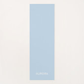 Elegant Poeder Blauw Gepersonaliseerde Naam Yoga M Yogamat (Voorkant)
