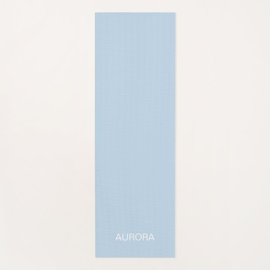Elegant Poeder Blauw Gepersonaliseerde Naam Yoga M Yogamat (Voorkant)