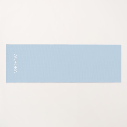 Elegant Poeder Blauw Gepersonaliseerde Naam Yoga M Yogamat (Voorkant (horizontaal))