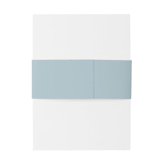 Elegant Poeder Blauw met Witte Tekst | Bruiloft Uitnodigingen Wikkel (Achterkant Voorbeeld)