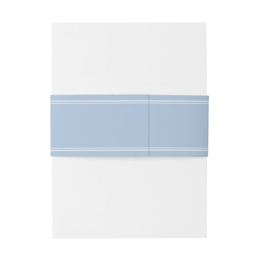 Elegant Poeder Blauw Script Bruiloft Uitnodigingen Wikkel (Achterkant Voorbeeld)