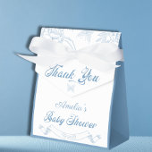 Elegant poeder blauwe vlinder bloemendank u bedankdoosjes