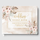Elegant Poeder Roze Goud Boho Wedding Gastboek Gastenboek (Voorkant)