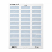Elegant Poederblauw Retouradres Etiket (Full Sheet)