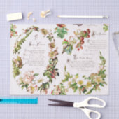 Elegant  Poetry Flowers Antiek Boek Tissuepapier (Craft)