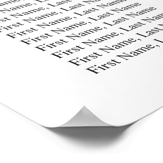 Elegant Poinsettia 16 Tables Wedding SEATING CHART Poster (Hoek)