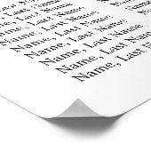 Elegant Poinsettia 8 Tables Weddenschap Poster (Hoek)