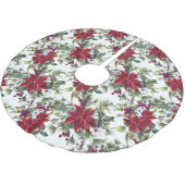 Elegant Poinsettia Bouquet Pattern Kerstboom Rok (Gekanteld)