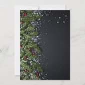 Elegant Poinsettia Christmas Invitation Kaart (Achterkant)