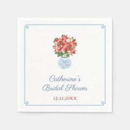 Elegant Poinsettia Dames Feestdagen Luncheon Parti Servet