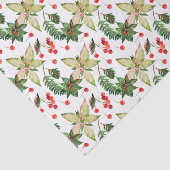 Elegant Poinsettia en Berries Tissuepapier (Detail)