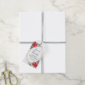 Elegant Poinsettia Floral Vrijgezellenfeest dank u Cadeaulabel (Met Touw)