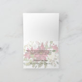 Elegant Poinsettia Greenery kerstbruiloft Bedankkaart (Binnen)