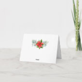 Elegant Poinsettia kerst Corporate Greeting Feestdagen Kaart (Achterkant)