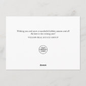 Elegant Poinsettia kerst Corporate Greeting Feestdagenkaart (Achterkant)