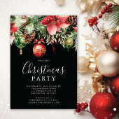 Elegant Poinsettia Kerstfeest Kaart