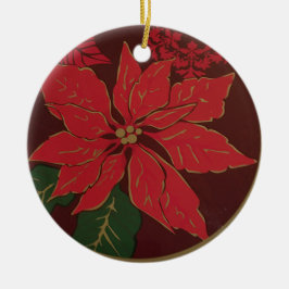 Elegant Poinsettia Ornament