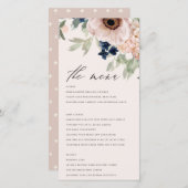 Elegant Poinsettia Pine Cone Wedding Menu Kaart (Voorkant / Achterkant)