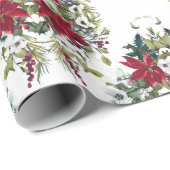 Elegant poinsettias cadeaupapier (Rol Hoek)