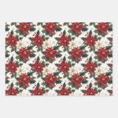 Elegant Poinsettias en Griekenland Inpakpapier Vel (Voorkant 3)