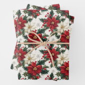 Elegant Poinsettias en Griekenland Inpakpapier Vel (In situ)