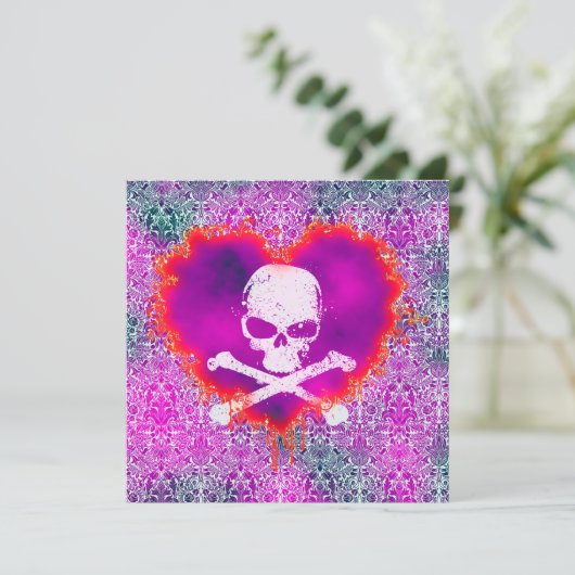 Elegant Poison Sweet 16 Gothic Birthday Kaart (Staand voorkant)