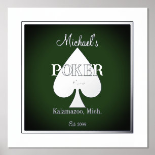 Elegant poker speelkaarten Folie Accent Afdrukken
