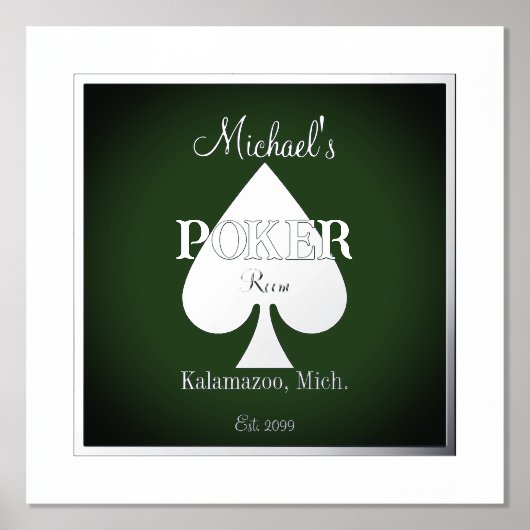 Elegant poker speelkaarten Folie Accent Folie Afdrukken (Voorkant)