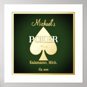 Elegant poker speelkaarten Folie Accent Folie Afdrukken