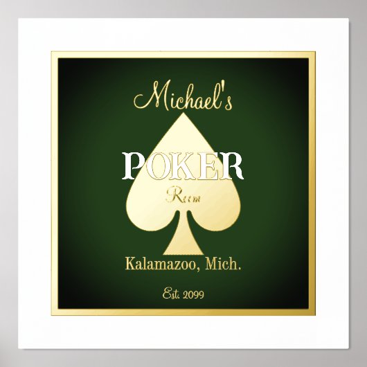 Elegant poker speelkaarten Folie Accent Folie Afdrukken (Voorkant)