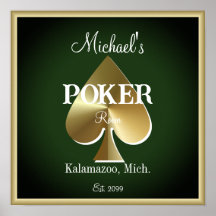 Elegant poker-speelkaarten Poster Afdrukken ruimte