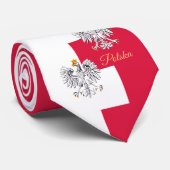 Elegant Poland Stropdas van de vlag van Polen, Eag (Opgerold)