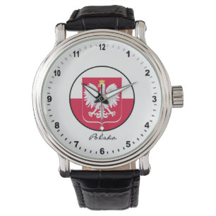 Elegant Poland Watch & Poolse vlag/Warschau Horloge