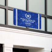Elegant Police Officer of the Year Blue Marble Spandoek (Buitenkant Gebouw)