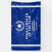 Elegant Police Officer of the Year Blue Marble Spandoek (Verticaal)