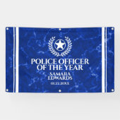 Elegant Police Officer of the Year Blue Marble Spandoek (Horizontaal)
