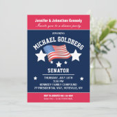 Elegant politiek diner uitnodiging (Staand voorkant)