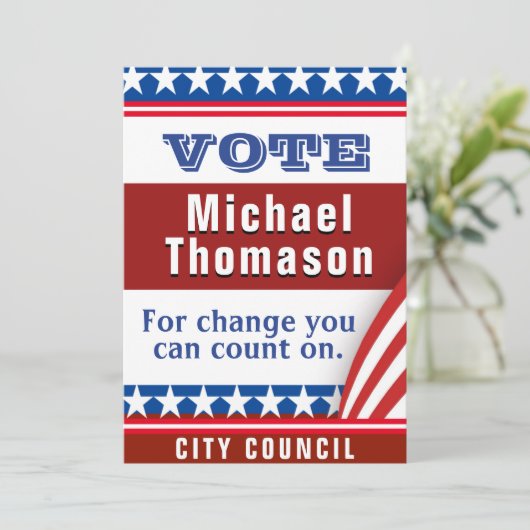 Elegant politiek diner uitnodiging (Staand voorkant)