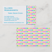 Elegant Polka Dot Designer Fun Polka Dots Visitekaartje (Voorkant / Achterkant)