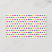 Elegant Polka Dot Designer Fun Polka Dots Visitekaartje (Achterkant)