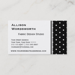 Elegant Polka Dot Designer Fun Polka Dots Visitekaartje