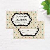 Elegant  Polka Dot Gift Certificate II Visitekaartje (Bureau)