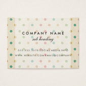 Elegant  Polka Dot Gift Certificate Visitekaartje (Voorkant)